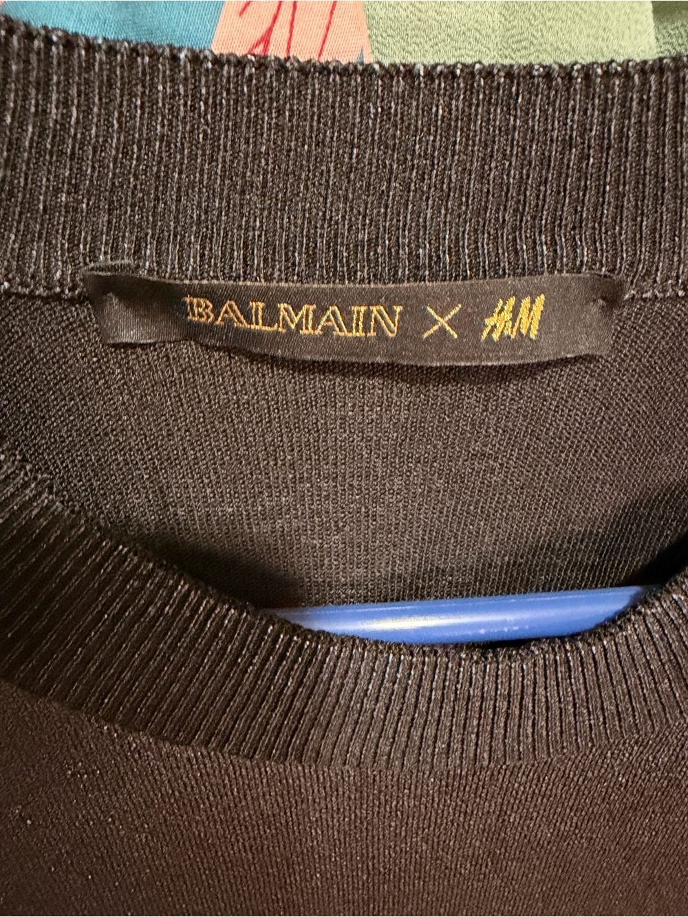Balmain x H&M Metallic Blue Sweater - Picture 3 of 3